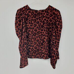 Dolan Left Coast Leopard Print Women's Blouse